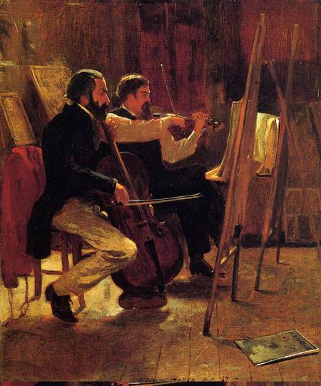 (image for) Handmade oil painting Copy paintings of famous artists Winslow Homer's paintings The Studio 1867